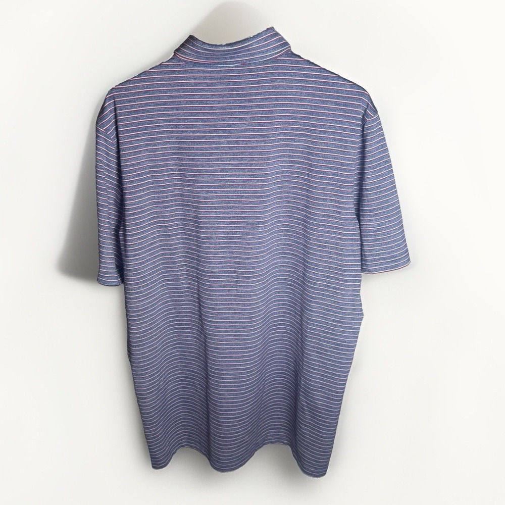 Southern Point Polo Heathered Stripe Men Large Collared Short Sleeve Performance - Picture 2 of 4